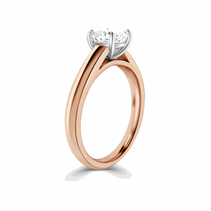 Bague de fiançailles solitaire en diamant taille coussin pour femme - Product Image 3