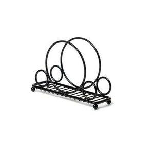 Porte-serviettes en métal de fer de conception unique noir fini pour des décorations de table de maison et de mariage - Product Image 1