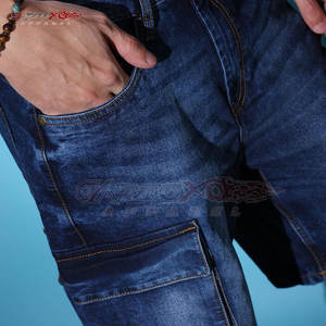 Fashionable <b>Men</b> Jeans <b>Shorts</b> With Clean Lines And Slight Fade <b>Men</b> Tapered Jeans <b>Shorts</b> With Stitch Detail - Product Image 5