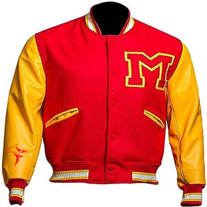 Bonne vente Vestes universitaires d'hiver en laine personnalisées pour hommes Blouson de baseball style cool Vestes universitaires en cuir - Product Image 6