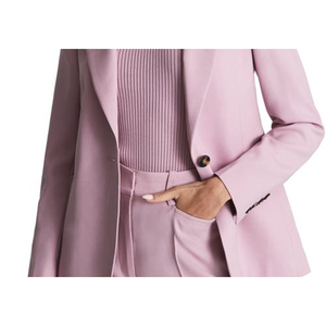 Blazer in Lana Rosa Reiss Aura con Risvolto a Punta e Decorazione Ricamata, Doppiopetto, Tinta Unita, Taglia 10 - Product Image 3