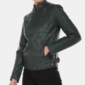Nuevo transpirable último diseño mujeres moda 2025 alta calidad mujeres mejor diseño chaquetas de cuero - Product Image 3