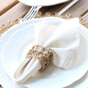 Anneaux porte-serviettes en herbe de mer de haute qualité pour la décoration de table de restaurant, anneaux en tissu d'herbe de mer - Product Image 5