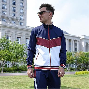 Nuevo chándal informal Atlético transpirable a prueba de viento para hombre, conjunto de chándal de manga larga, chaqueta para correr con cremallera completa, servicio OEM - Product Image 2