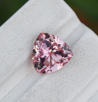 Zafiro AAA Padparadscha: Piedra preciosa facetada de corte trillón, 11X11X6mm 5,76 Cts Lab Sapphire Corindón Piedra preciosa