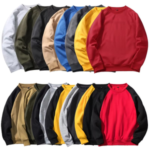 Meilleur prix du fabricant Sweatshirts pour hommes personnalisés Impression par broderie 3D Bloc de couleur rayé côtelé Ourlet col rond Logo de la mode - Product Image 1