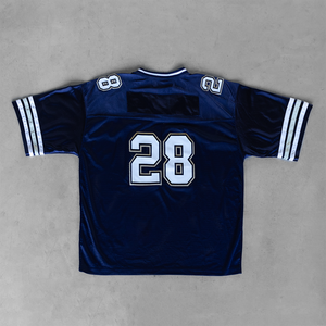 Venta al por mayor de fútbol americano de diseño personalizado Retro malla Jersey 100% poliéster transpirable totalmente sublimación impresa Cultivo de gran tamaño - Product Image 2