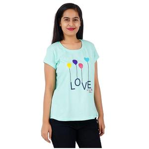 <b>Women's</b> Half-<b>Sleeve</b> T-<b>Shirts</b> <b>White</b> Cotton Fabric with Digital Printing Soft and Comfortable Casual Outfit Tops Eco-Friendly - Product Image 5