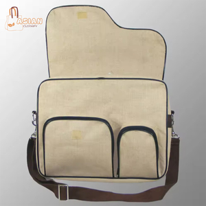 100% Bolsa de Yute natural Bolsa de saco de yute de seminario reutilizable con patrón de dibujos animados Buena calidad - Product Image 2