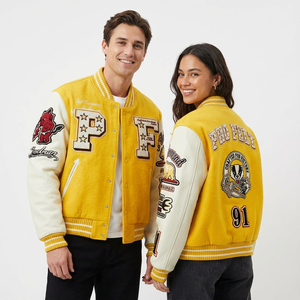 Chaquetas Varsity con Parches de Chenilla Bordados Personalizados, Chaqueta Varsity con Nombre de Marca para Ropa Exterior Masculina, Chaqueta de Béisbol Universitaria para Hombre - Product Image 2