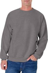 Nouvelle collection hommes grande taille sweat à manches longues cou épaule pente couleur unie 100% imperméable coton confortable - Product Image 4