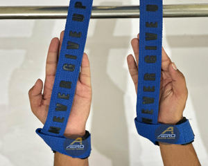 Heavy-Duty Thick Cotton <b>Lifting</b> <b>Straps</b> with Silicone Gel Printing Lasting Lifetime Extra Grip and Support - Product Image 3