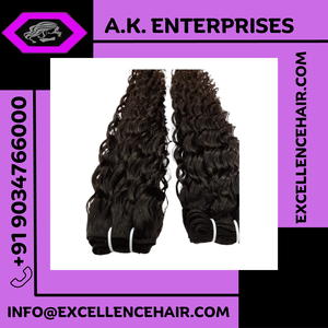 2023 Hot Deal Peluca de onda rizada natural de alta calidad con cabello indio Extensiones de cabello de onda natural caliente sin procesar para mujeres - Product Image 2