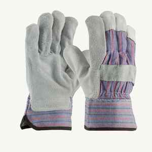 Gants de travail en cuir de vachette robuste pour hommes, gants de sécurité pour la construction industrielle avec fonction antidérapante, gants en cuir - Product Image 3