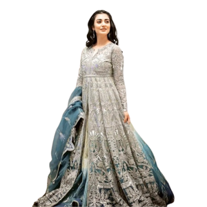 New Design Stylish <b>Long</b> <b>Sleeve</b> <b>Plus</b> <b>Size</b> Women <b>Wedding</b> Gown Hot Sale Women's Clothing Indian & Pakistani Party Wear <b>Dresses</b> - Product Image 1