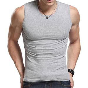 Débardeur personnalisé côtelé 5 coton spandex 95 pour hommes de grande taille - Product Image 3