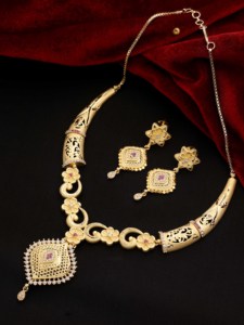 Chapado en oro AD conjunto de joyería de lujo moderno ortodoxo religioso piedra collar caja cadena moda latón oro gargantilla collares - Product Image 2