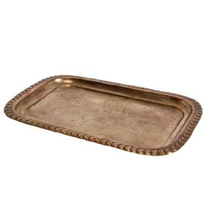 Plateaux de service élégants en métal doré brillant de forme ovale pour la décoration de table - Product Image 5