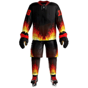 Maillot de hockey sur glace pour homme de haute qualité, imprimé avec logo personnalisé, coupe ajustée, en spandex/polyester, séchage rapide, uniforme d'équipe sportive - Product Image 1