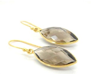 Pendiente perforado en forma de gota de ágata azul Natural de 6x9mm, pendiente chapado en oro plateado, joyería curativa Aura para ropa de fiesta - Product Image 2