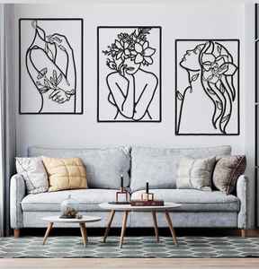 New Arrival Minimalist Geometric <b>Wall</b> Decor Self-Adhesive Iron Art Metal <b>Accents</b> for Home Christmas Abstract <b>Wall</b> Modern - Product Image 2