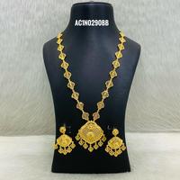 Nouveau collier pour femme avec pendentif africain en zircon plaqué or 24 carats, ensemble de bijoux longs et élégants, vente en ligne en Inde