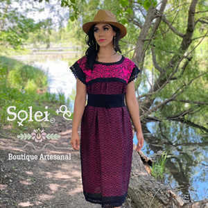 Por encargo de las mujeres Floral Plunge bordado a mano vestido de encaje cuello vestido nuevo bohemio Vintage colección Sexy Casual manga corta - Product Image 4
