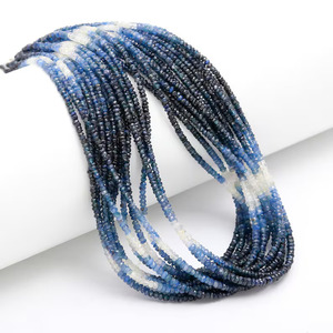 Perles à facettes en saphir bleu de haute qualité pour la fabrication de bijoux de bracelet perles de pierre sans conflit ombrées bleues certifiées tierce partie - Product Image 4