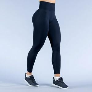 <b>Women's</b> High-Stretch Anti-Squat Workout <b>Leggings</b> Seamless Gym Activewear with Dynamic Design Logo Waist for Spring Yoga Training - Product Image 2
