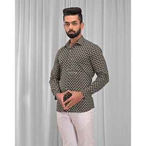 Camisa Casual Estampada 100% Algodón para Hombre, Corte Slim Fit con Mangas Largas, Talla 6XL, Suministro ODM - Product Image 5