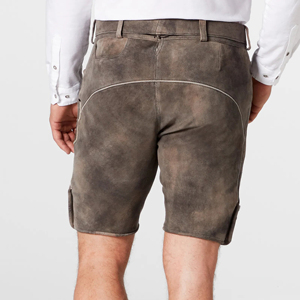Lederhosen bavarois antique | Shorts en cuir vintage allemands traditionnels pour hommes | Fournisseur de tenues Oktoberfest - Product Image 3