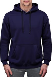 Warm Cotton Fleece Hoodie <b>For</b> <b>Men</b> Streetwear Style Hoodie Cotton Fleece With Adjustable Drawstring - Product Image 6