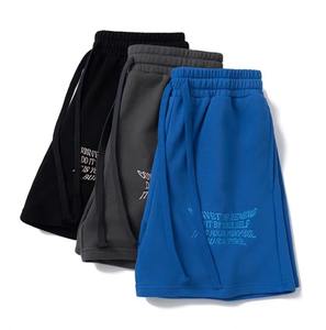 Heavy Weight Cotton Men <b>Shorts</b> Custom logo Print and Embroidery Sweat <b>Shorts</b> Long Drawstring Casual <b>Shorts</b> For Men - Product Image 6