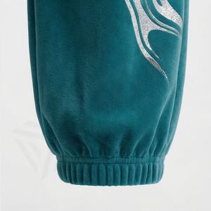 Conjunto Deportivo de 2 Piezas para Mujer, Sudadera con Capucha y Cremallera, Pantalones Deportivos, Diseño Casual, Ecológico, con Logotipo de Pedrería, Estilo Urbano, Algodón - Product Image 6