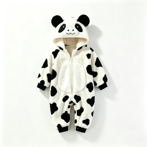 Sac à dos en peluche panda noir et blanc personnalisé, unisexe, rembourré en coton PP, costume d'animal de Noël - Product Image 4