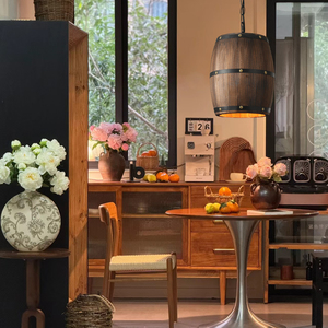 Đèn chùm gỗ cổ điển tùy chỉnh bán buôn, đèn chùm treo kiểu thùng rượu cổ điển cho quán bar phong cách <span class=keywords><strong>rustic</strong></span> - Product Image 5