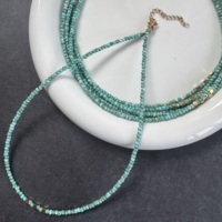 Collier élégant et léger en tourmaline perlée, style bohème, avec pendentif en pierre précieuse, faible MOQ, pour marques DTC