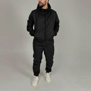 Veste de survêtement décontractée à capuche de haute qualité, style streetwear, séchage rapide, fermeture éclair intégrale, en polyester, couleurs et logo personnalisables - Product Image 2