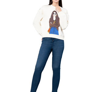 Sudadera de Forro Polar Personalizada con Logotipo, Informal, de Invierno, para Mujer, Cuello Redondo, Manga Larga, Antipilling, de Poliéster y Algodón - Product Image 3