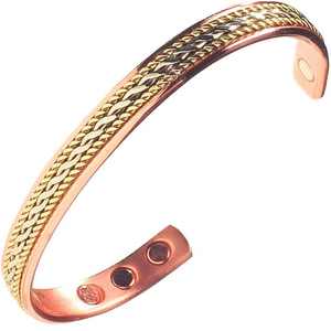 Bracelet ajustable en cuivre pur pour femme, motif croix chrétienne, idéal pour l'arthrite et le syndrome du canal carpien – Meilleures ventes - Product Image 1