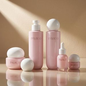 Luxury Lotion <b>Spray</b> Bottle Round PET 200ml Pink Fine Mist <b>Spray</b> for Face Mist Body Oil Serum Vietnam Factory OEM ODM - Product Image 5