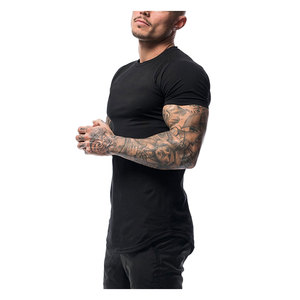 เสื้อยืดวินเทจของผู้ชายทรงหลวมเข้ารูปเสื้อยืดกีฬาผ้าฝ้ายอัดขายส่ง - Product Image 1