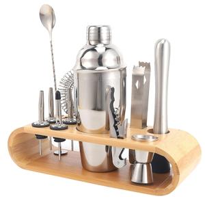 Kit de barman con herramientas de barra de coctelera de acero inoxidable de 700ML, soporte de marco de acrílico, juego de cóctel, todo Material de Metal - Product Image 3