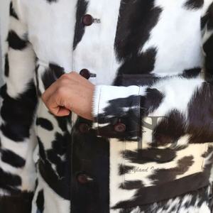 Chaqueta de piel de vaca para hombre, chaqueta de piel de vaca regular de manga larga, para exteriores, novedad - Product Image 6