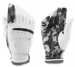 Guantes de Golf de Camuflaje Rosa para Hombre, Dedos Completos, Antideslizantes, Transpirables, Cierre de Gancho y Bucle de Cuero Genuino, Guante con Estampado de Goma en Relieve - Product Image 5