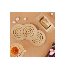 Round Shape Handcrafted Indian Walnut Wooden <b>Tea</b> <b>Coasters</b> Customized Design Decorative <b>Coasters</b> Modern Style Durable Mat & Pads - Product Image 3