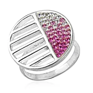 Bague géométrique moderne en argent 925 avec zircone cubique pour femmes - Plaqué or - Product Image 2