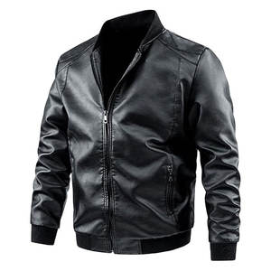 Blouson aviateur en cuir classique, décontracté, à porter au quotidien, blouson aviateur en cuir tendance, doux, chaud et confortable - Product Image 1