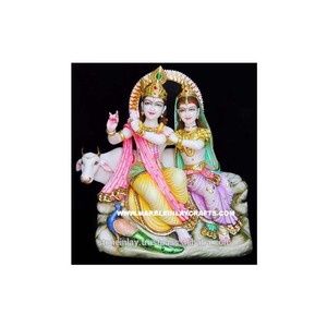 พิเศษและศิลปะ Radha กฤษณะรูปปั้นหินอ่อน - Product Image 1