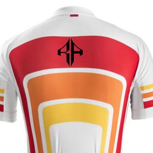 เสื้อเจอร์ซีย์ขี่จักรยานแบบซับลิเมชันของผู้ชายเสื้อ100% แบบรูดซิปวัสดุโพลีเอสเตอร์คุณภาพสูงโลโก้ตามสั่งสำหรับผู้ชาย - Product Image 5